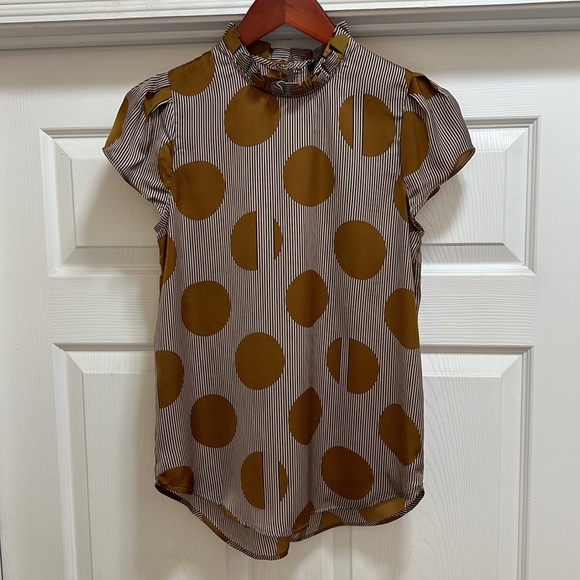 ASOS River Island pleated mock neck cap sleeve top sz6 - Picture 2 of 12